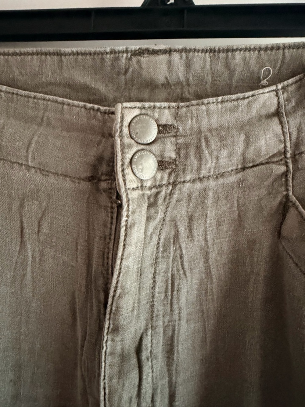 American Eagle Super Hi-Rise Cargo Linen Blend Joggers - Picture 6 of 7